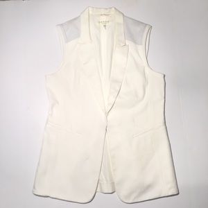 Rag and bone vest with perforated leather detail